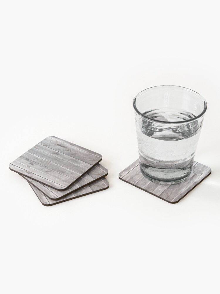 Alternate view of distressed country farmhouse primitive grey barn wood Coasters (Set of 4)