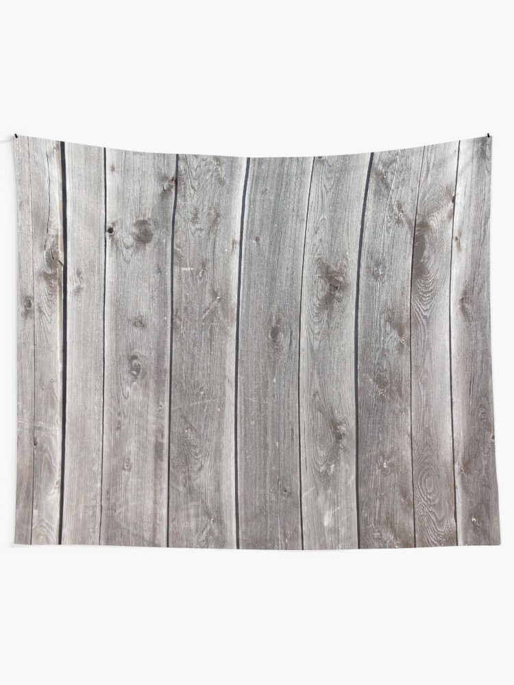 Distressed Country Farmhouse Primitive Grey Barn Wood Tapestry By