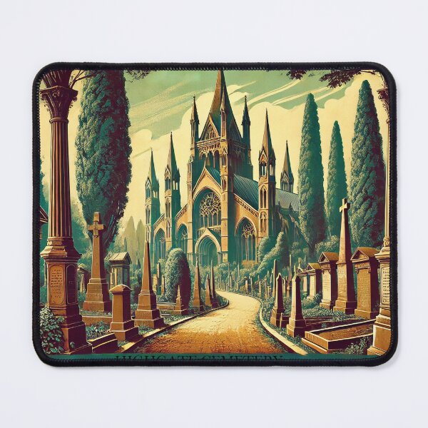 Item preview, Historic Highgate Cemetery Gothic Architecture London designed and sold by GravNReflection.