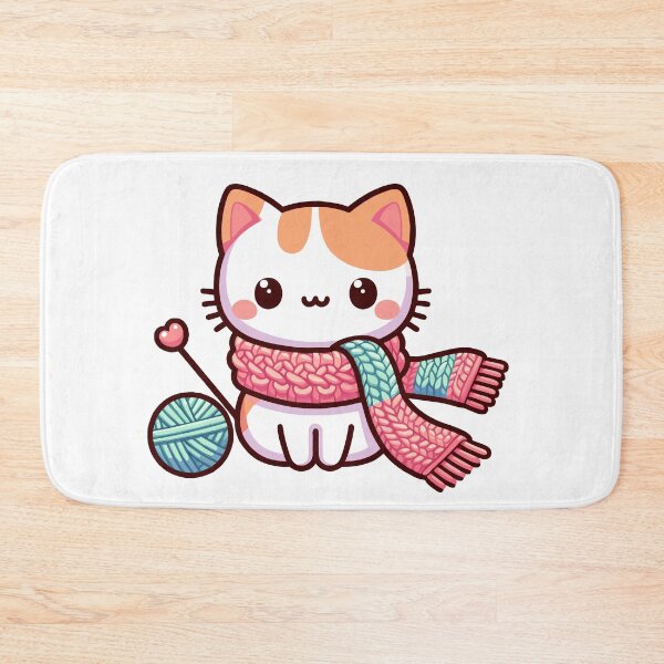 Item preview, cat knitting designed and sold by jkrphoto.