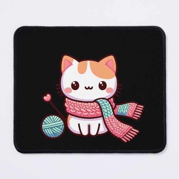 Item preview, cat knitting designed and sold by jkrphoto.