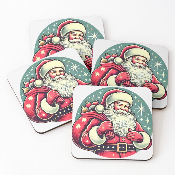 Item preview, Vintage 1950s Santa Claus with Toy Sack Illustration designed and sold by ZetaDream.