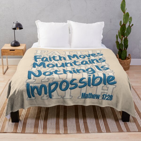 Item preview, Faith Moves Mountains, Nothing is Impossible designed and sold by VibeHiveThreads.