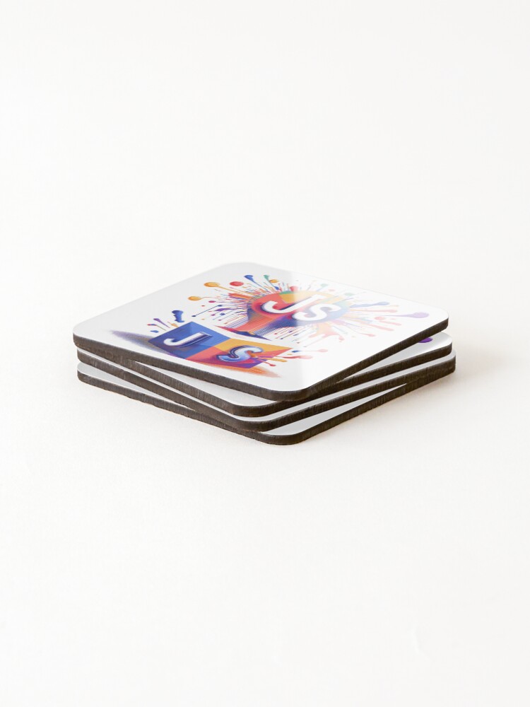 Thumbnail 4 of 5, Coasters (Set of 4), JavaScript with colors designed and sold by RubenTerre.