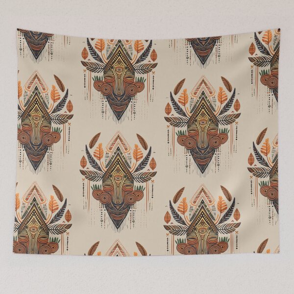 Item preview, Smile Nature Mask | Gods & Masks Collection | Beige designed and sold by monkeybusiness.pt.
