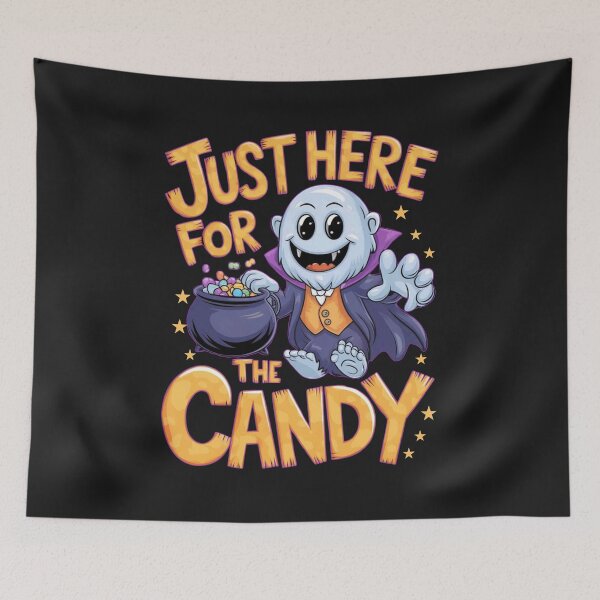 Item preview, Just Here For The Candy: Funny Halloween Vampire  designed and sold by elynne9.