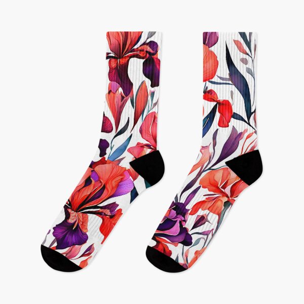 Item preview, Watercolor iris flowers in shades  designed and sold by Tchoice.