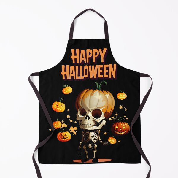 Item preview, Pumpkin Head Skeleton Chibi - Happy Halloween designed and sold by WitMeme.