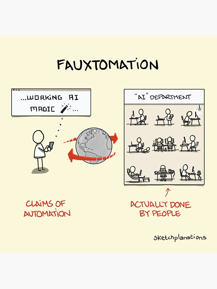 Thumbnail 3 of 3, Sticker, Fauxtomation designed and sold by sketchplanator.