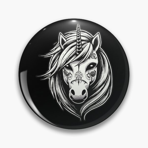 Item preview, Creepy Gothic Einhorn Aesthetic Goth Design designed and sold by LuminOrb.