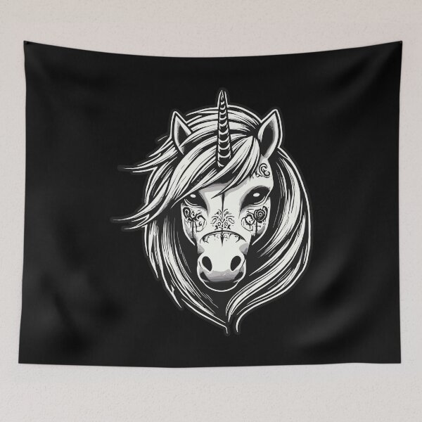 Item preview, Creepy Gothic Einhorn Aesthetic Goth Design designed and sold by LuminOrb.