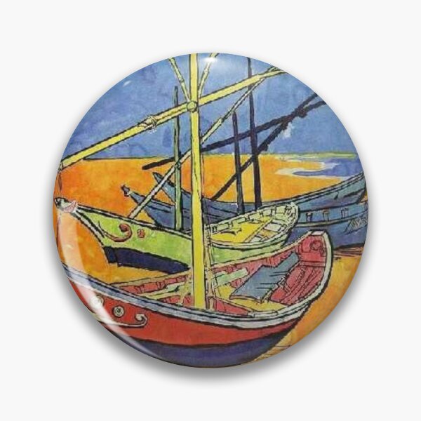 Item preview, Fishing Boats Vincent van Gogh painting Yachts Van Gogh print designed and sold by ArtUnova.