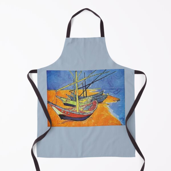 Item preview, Fishing Boats Vincent van Gogh painting Yachts Van Gogh print designed and sold by ArtUnova.