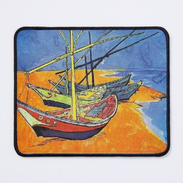 Item preview, Fishing Boats Vincent van Gogh painting Yachts Van Gogh print designed and sold by ArtUnova.