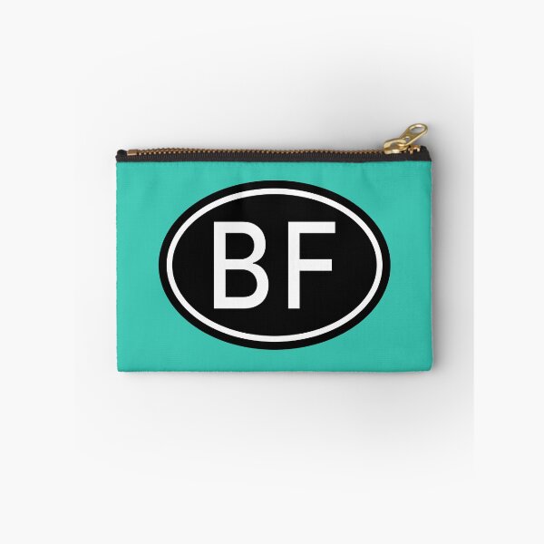 Item preview, BF Initials Monogram Oval White Letters designed and sold by Jeallan Designs.