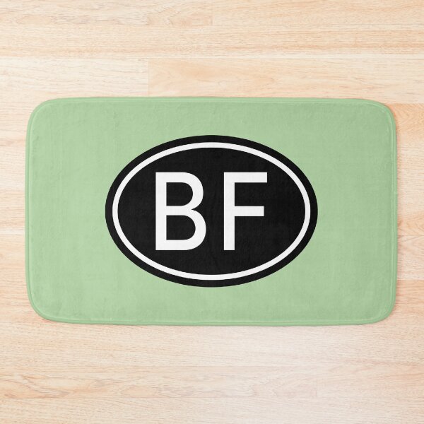 Item preview, BF Initials Monogram Oval White Letters designed and sold by Jeallan Designs.
