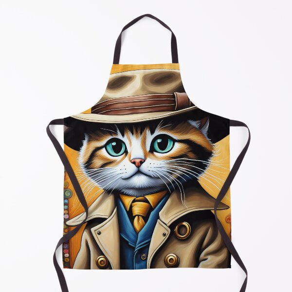 Item preview, Folk Art Kitten as a Detective designed and sold by Colin Bentham.