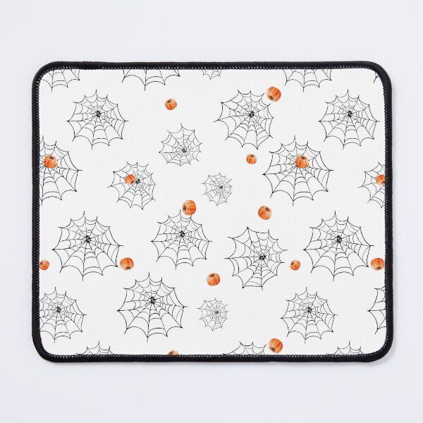 Item preview, Seamless pattern with Black spider web and cute pumpkins designed and sold by natalidesign.