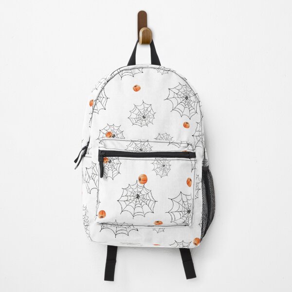Item preview, Seamless pattern with Black spider web and cute pumpkins designed and sold by natalidesign.