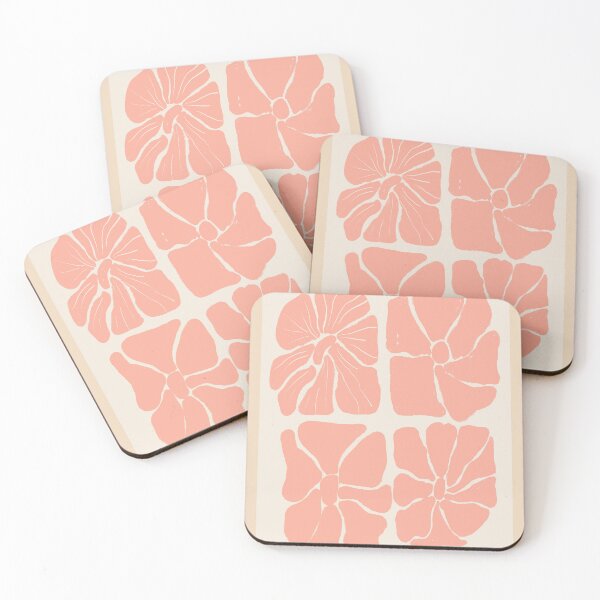Item preview, Boho Pink Abstract Flowers designed and sold by bowsbotanicals.