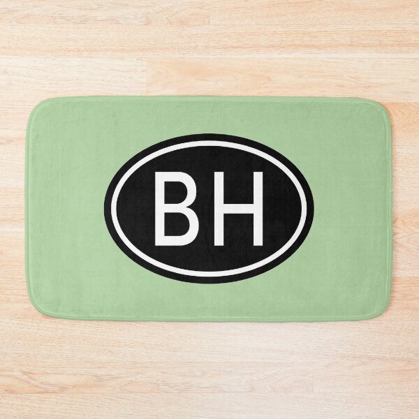 Item preview, BH Initials Monogram Oval White Letters designed and sold by Jeallan Designs.