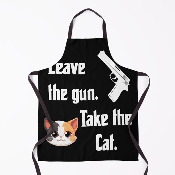 Artikelvorschau, Lass die Waffe liegen und nimm die Katze, lustige Patenparodie entworfen und verkauft von Merchattack.