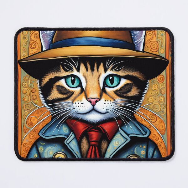 Item preview, Folk Art Kitten as a Detective designed and sold by Colin Bentham.