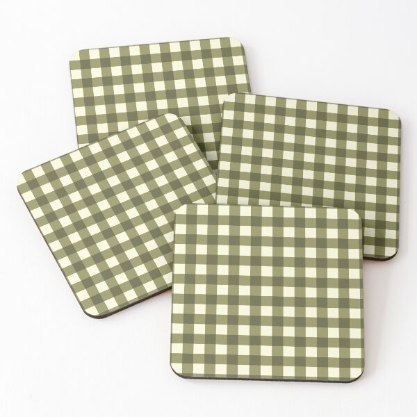 Item preview, Olive Green Gingham Pattern designed and sold by Efthymia.
