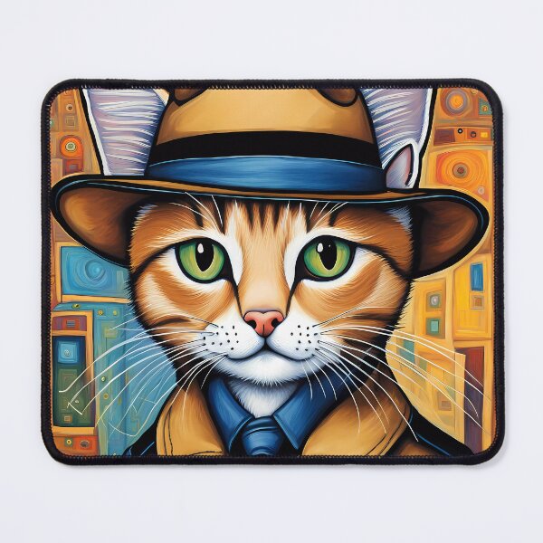 Item preview, Folk Art Kitten as a Detective designed and sold by Colin Bentham.