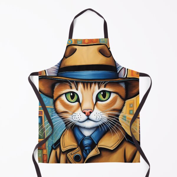 Item preview, Folk Art Kitten as a Detective designed and sold by Colin Bentham.