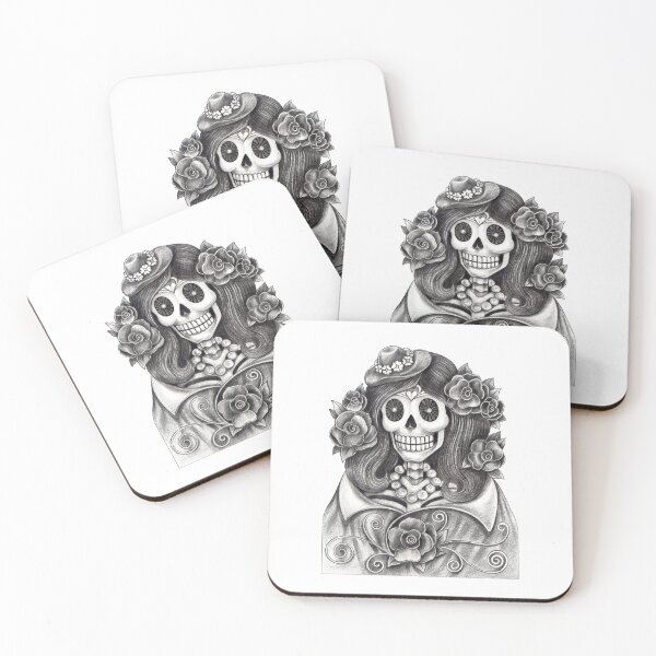 Item preview, Sugar skull fashion model day of the dead. designed and sold by Jiwsurreal.
