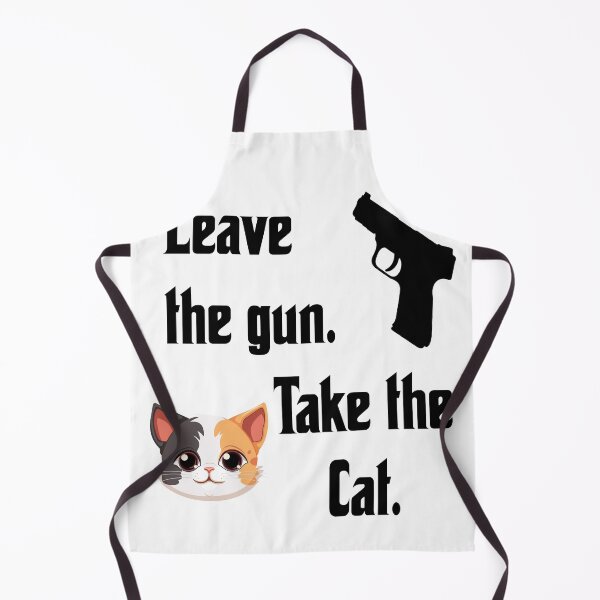 Artikelvorschau, Lass die Waffe liegen und nimm die Katze, lustige Patenparodie entworfen und verkauft von Merchattack.