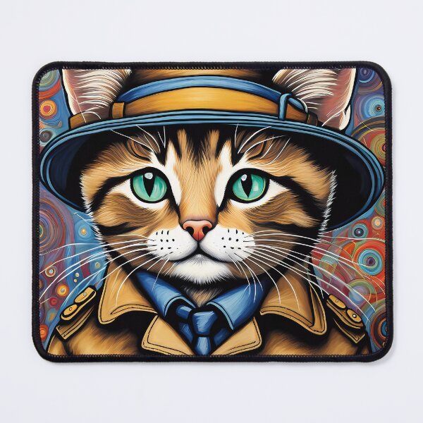 Item preview, Folk Art Kitten as a Detective designed and sold by Colin Bentham.