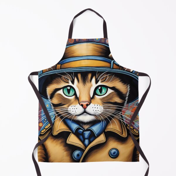 Item preview, Folk Art Kitten as a Detective designed and sold by Colin Bentham.