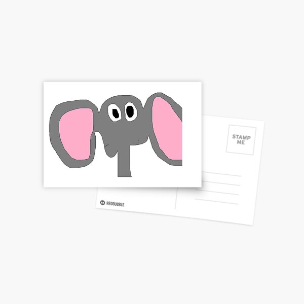 Face Like an Elephant Postcard