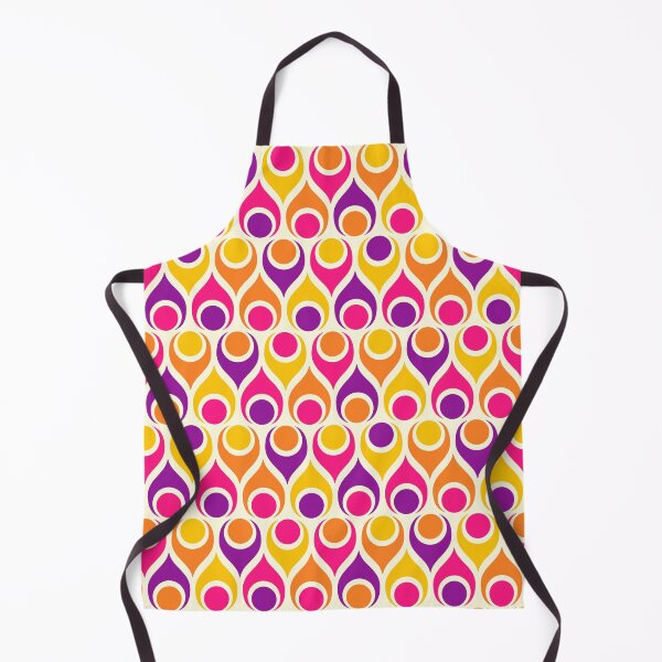 Item preview, Retro midcentury Atomic teardrops circles colorful geometric pattern designed and sold by Dana Du.