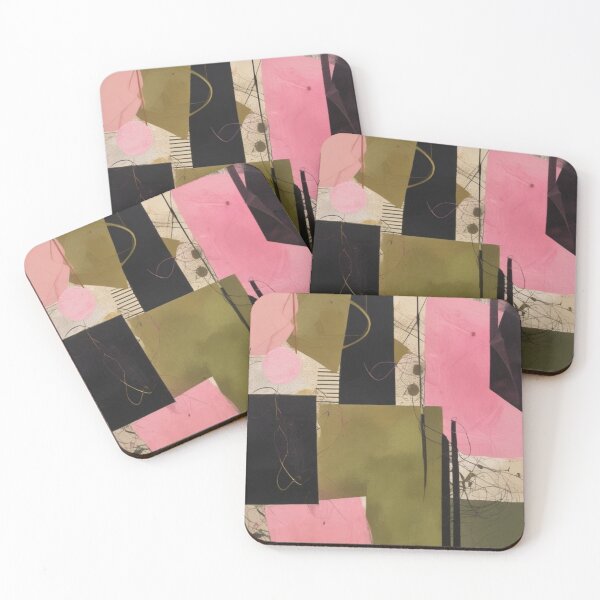 Item preview, Olive green and pink collage designed and sold by GasconyPassion.