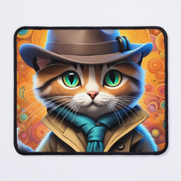 Item preview, Folk Art Kitten as a Detective designed and sold by Colin Bentham.