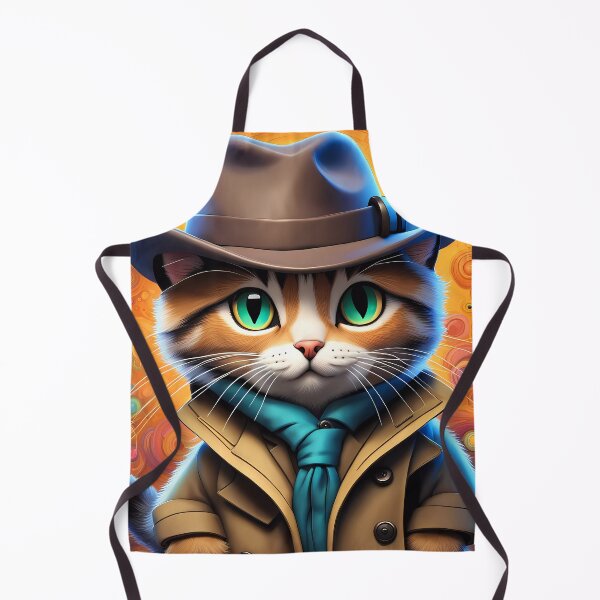 Item preview, Folk Art Kitten as a Detective designed and sold by Colin Bentham.