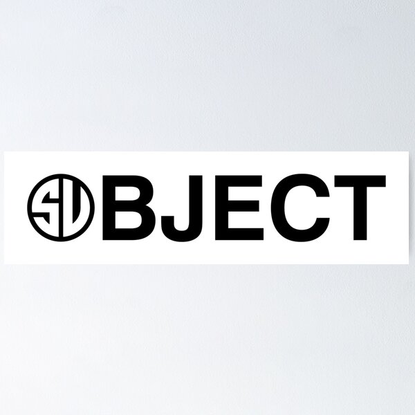 Item preview, Subject Object (Black Logo) designed and sold by KingFrogBox.