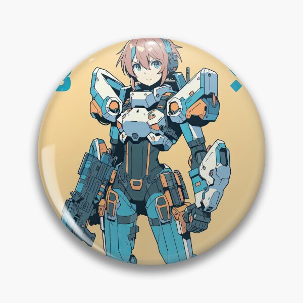 Item preview, Anime Character in Futuristic Mech Suit Pop Art Style designed and sold by artofuniverse.