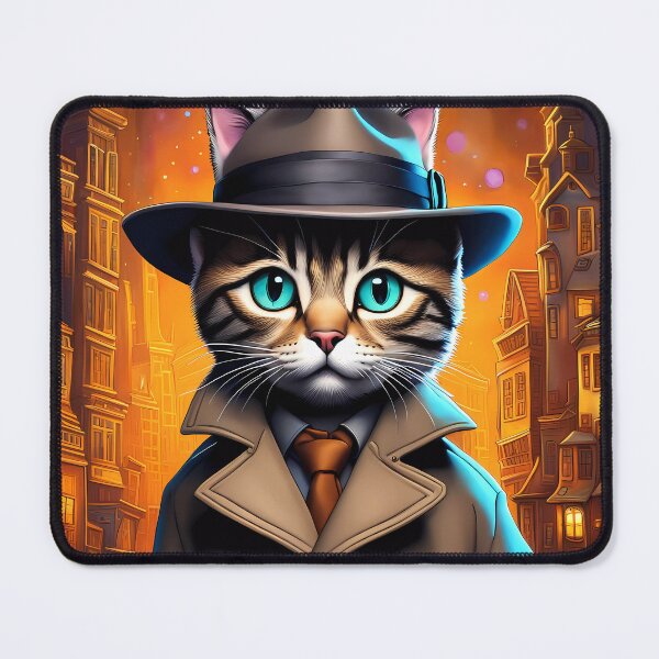 Item preview, Folk Art Kitten as a Detective designed and sold by Colin Bentham.