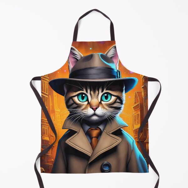 Item preview, Folk Art Kitten as a Detective designed and sold by Colin Bentham.