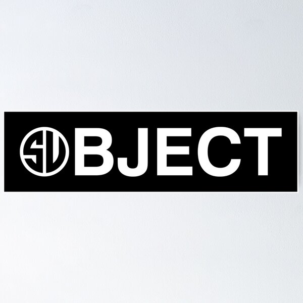 Item preview, Subject Object (White Logo) designed and sold by KingFrogBox.