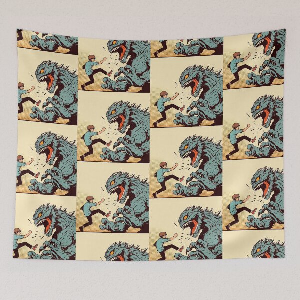 Item preview, Manga Character Fighting with Monster Pop Art Style designed and sold by artofuniverse.