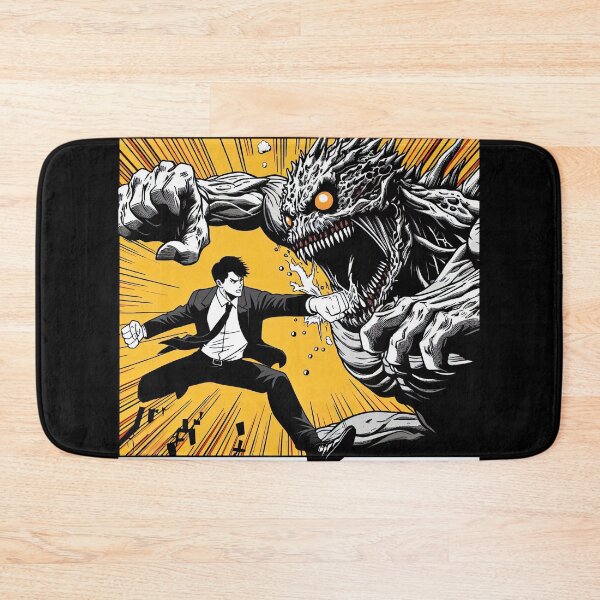 Item preview, Manga Character Fighting with Monster Pop Art Style designed and sold by artofuniverse.