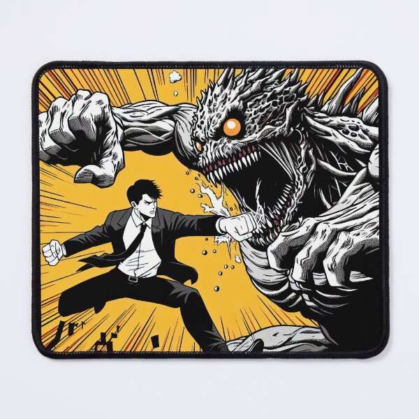 Item preview, Manga Character Fighting with Monster Pop Art Style designed and sold by artofuniverse.