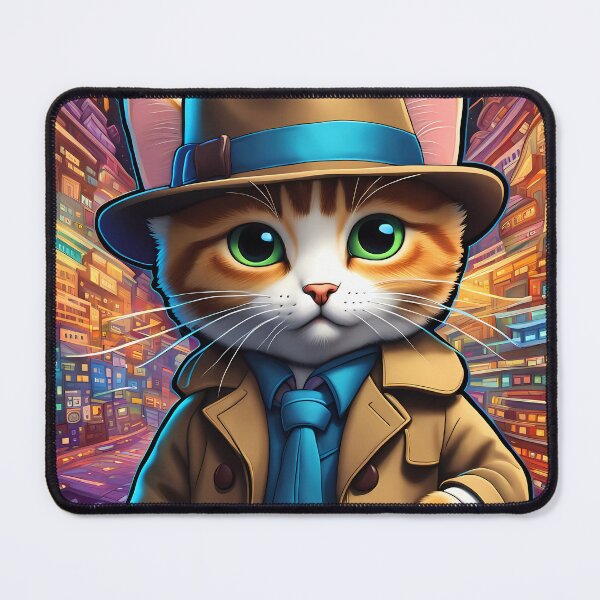 Item preview, Folk Art Kitten as a Detective designed and sold by Colin Bentham.