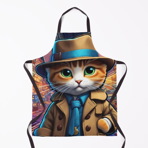 Item preview, Folk Art Kitten as a Detective designed and sold by Colin Bentham.