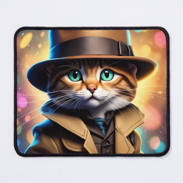 Item preview, Folk Art Kitten as a Detective designed and sold by Colin Bentham.